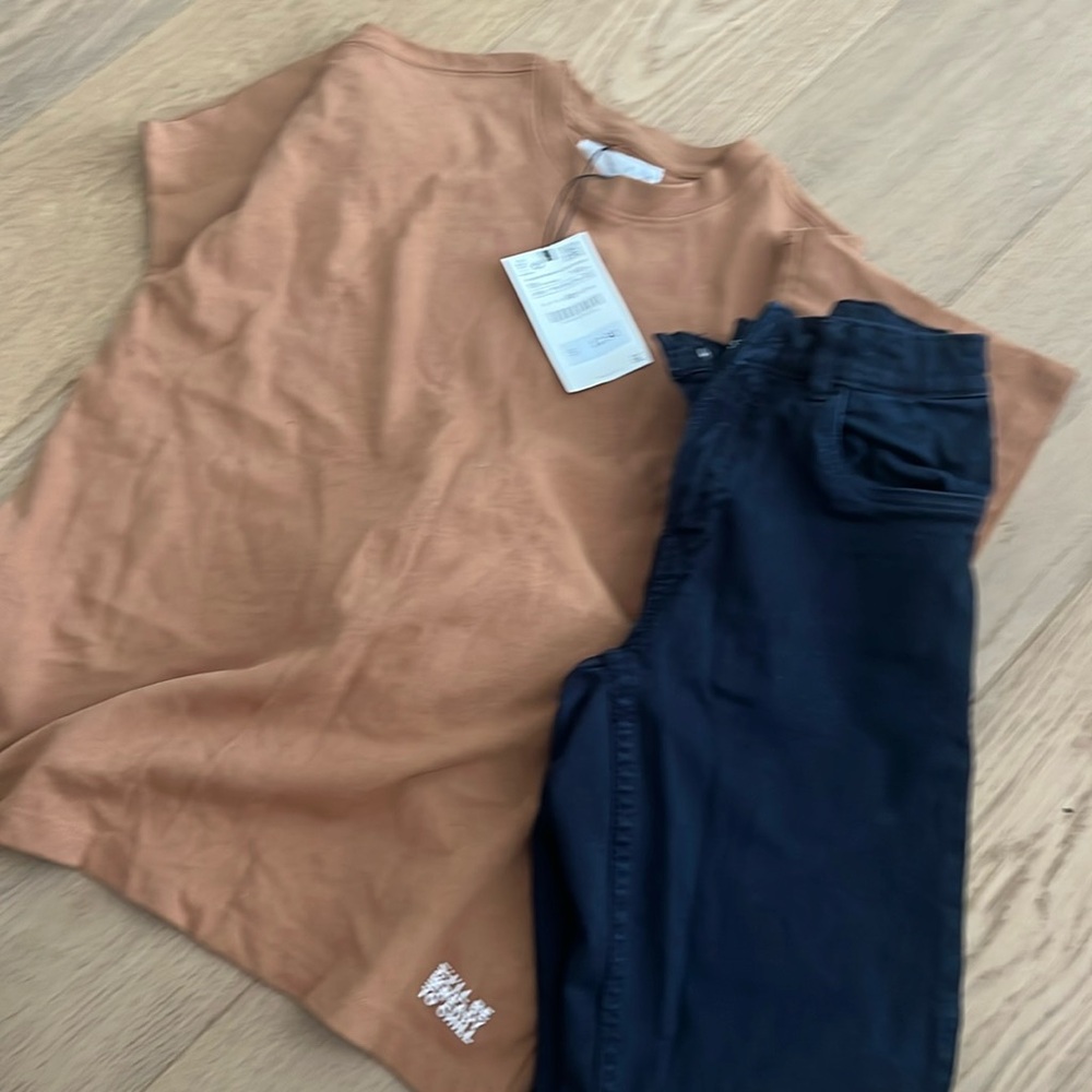 Boys blue jeans and t-shirts